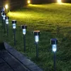 Rasenlampen aus polykristallinem Edelstahl, kleine Solar-Stableuchten für den Außenbereich, dekorative LED-Röhren für den Garten