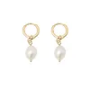 Charm European and American Popular Baroque Minimalism Round Ear Hoop Irregular Pearl Drop Earrings Women's INS Jewelry Accessories G230225