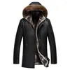 Mäns jackor Mänkläder Business Winter Hat Långhylsa Dragkedja Casual Slim Fit Coat