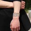 Hotsale 925 argent 14mm de large avec diamant Moissanite glacé bracelet cubain de couleur 2 tons pour bijoux rappeur hiphop