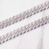 Hotsale rts hiphop smycken guld pläterad 10mm 12mm 2rows kubansk kedja S925 silver med VVS moissanite armband halsband kubansk länkkedja