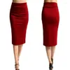 Skirts Black Solid Women Skirt Stretch Bodycon Straight Casual Work OL Office Summer Sexy Jupe