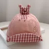 Cappelli Cappello da orso sorridente Pieghevole Tesa morbida Bambino Bambino Bambini Ragazzi Ragazze Modello di stampa Secchio Cappellino da sole Ragazza M4