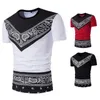 Ethnic Clothing Summer African Men T-Shirt Dashiki Fashion Print Short Sleeves Round Crew Neck Casual Hip Hop Tee For 3 Colors XXLEthnic