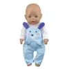 5pcs Wholesale Doll Apparel Jump Suits Fit For 43cm Baby 18 Inch Reborn American Girl Accessories Clothes