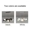 Chandeliers Modern Square LED Chandelier White/Black Hanging Lamp Indoor Lighting For Living Room Dinning