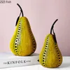 Decorative Figurines Objects & Minimalist Fruit Statue Ornaments Yellow Apple/Pear/pumpkin Resin Desk Adornment Home Decoration Accessories