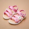 Sandaler baby flickor sandaler gladiator barn skor barn lägenheter sommar blommor sandaler mjuk prinsessa strand söt av hög kvalitet z0225