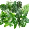 Artificial Monstera Plants Plastic Tropical Palm Tree Leaves Home Garden Decoration Accessories Photography Decorative Leaves