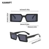 Lunettes de soleil KAMMPT Vintage Rectangle lunettes de soleil pour hommes femmes mode rétro nouveau dans les lunettes de soleil marque de luxe Designer UV400 lunettes nuances G230225