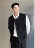 男性のベストiefb wear韓国のトレンディガードルベストオス2023秋の丸い襟胸肉のノースリーブ服9A0977 230225