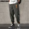 Męskie spodnie Single Road Mens Pants Pants Men Mode 2022 Workowate bawełniane hip -hopowe joggery japońskie spodnie streetwearne spodnie męskie dla mężczyzn Z0225