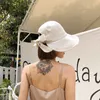 Ball Caps Women Wide Big Brim Equestrian Cap Summer Outdoor Beach Sun Hats Female Bow Lace Up Baseball Cap Foldable Panama Hat Girl Bonnetj230227