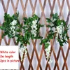 Decorative Flowers 2x 7FT Artificial Wisteria Vine Garland Plants Foliage Trailing Flower Outdoor Home Office El Wedding Decor