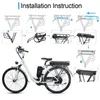 48V Rear Rack Electric Bicycle Battery 21700 LG Samsung 50E 36V 19.2Ah City Mountain For Ebike With Luggage Hanger Taillight