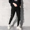 Herrbyxor 2023 män streetwear byxor svart harem byxor ljus män punk byxor band casual smala jogger byxor män hip hop byxor lbz138 z0225