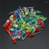 500pcs 5mm LED Diode Light Assorted Set Red Green Blue Yellow White Round Emitting Diodes DIY Kit Lighting