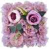 Décoration de fête 25x25cm artificielle Rose mur décor de mariage noël anniversaire toile de fond fleurs plantes vertes