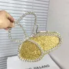 Pochette da sera da donna Borse da donna Nuova borsa da cena a farfalla lucida con borsa a mano con diamanti Borsa a tracolla con strass e rossetto