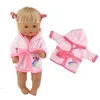 6pcs Wholesale Lovely Bathrobe Suit For 43 Cm Nenuco Doll Apparel 18Inches Baby American Girl Clothes
