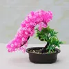 Dekorativa blommor simulerade tall bonsai artificiell växt hem inomhus dekoration falska krukväxter yingkesong plast