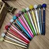 Fashion Design Small Crystal Diamond Ballpoint Pens Gem Metal Ball Pen Student Gift School Office Supplies Signature Business Pen