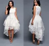 Casual Dresses Fashion Spring Summer High Low Sleeveless Elegant Slim Front Short Back Long Puffy Party Dress White Women Tulle