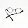 Optiska glasögon för män Kvinnor Theo Retro Round Style Anti-Blue Titanium Frame Glass med låda