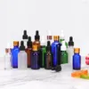 Storage Bottles Wholesale Custom Silk Printing Empty Skin Care Serum Essence Glass Container Hair Oil Droppe With Aluminium Lid Cap