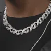 Hotsale NEW Fashion Design 12mm Wide 925 Silver iced out Moissanite diamond Cuban link chain for Mens Rapper Hip Hop Necklace