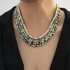 Tour de cou Style bohème Boho coloré femmes clavicule chaîne hommes collier doux poterie hommes bijoux perle