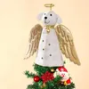 Decorazioni natalizie Albero Cappello Topper Golden Angel Top a forma di animale carino a forma di cane Stagionale per