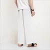 Pantaloni da uomo Giappone Uomo Street Fashion Casual Gonna dritta Pantalone Moda maschile Hip Hop Pantaloni Harem larghi Kimono Pantaloni di cotone Abiti asiatici Z0225