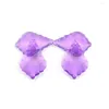 Chandelier Crystal 10Pcs/Lot Violet Pendants Glass Prism Parts For Wedding Strands Lamp