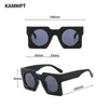 Güneş gözlüğü Kammpt büyük boy kare erkekler kadınlar güneş gözlüğü moda vintage yuvarlak lens gölgeleri güneş gözlükleri modaya uygun retro marka tasarım gözlük G230225