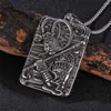 Naszyjniki wisiorek retro punk mpon king grawerowany metalowy naszyjnik dla mężczyzn Charm Cool Rune Amulet Jewelry GL0040