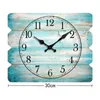 Horloges murales rectangulaire en bois horloge silencieuse sans tic-tac pour la maison cuisine salon chambre bureau décor