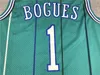 Retro Bogues Jersey Larry Johnson lonzo Mourning Purple Green Mens Stitched Jerseys Classics