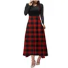 Casual Dresses Autumn Winter For Women Women's Vintage Christmas Print Round Neck Long Sleeve Dress Arrival 2023 Clothes #35