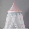 Crib Netting Baby Room Mosquito Net Kid Bed Curtain Canopy Round Crib Netting Bed Tent Baldachin Decoration Girls Bedroom Accessories 230225