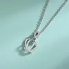 Chains S925 Sterling Silver Crown Necklace Fashion Collarbone Chain Jewelry Pendant Simple Daily Versatile