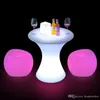 Outdoor Remoto Control LED Light Stool Outdoor Garden Plastic Led Light Up Furniture High Cocktail Bar Tables and Chairs