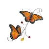 Decorative Figurines Objects & Simulation Blue Butterfly Pendant Retro Wall Window Decoration Ornaments Sill Wrought Iron