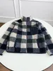 Femmes Vestes Col Roulé Plaid Polaire Veste Hiver Femme Patchwork Décor Zip Casual Lâche Chaud Manteau Top 230225