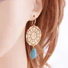 Charm Neefu Wofu Natural Stone Drop Earrings Hollow Out Earring Charm Clover Earring For Woman Large Long Brinco Ear Oorbellen Gift G230225