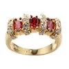 Обручальные кольца шарм женский красный хрустальный камень кольцо винтажное золото