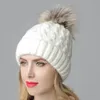 Beanies Beanie/Skull Caps Big Pompom gebreide hoed Hoofd Vrouw Winter Solid Color Outdoor Casual Skullies Dikke Warm hoeden Cap Fashion Accesso