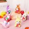 10cm Rabbit Plush Easter Toys Pendant Bunny Easter Day Decor Stuffed Animals Plushies For Girls