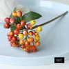 Decorative Flowers Artificial Berry Rranch Fake Bean Foam Home Decor Small Fruit Branch Decoration Accessories 1pc Faux Plant