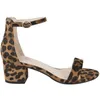 Sandaler damer skor sommarspänne band kvinnor leopard tryck tjock häl sandalier 2023 mode öppen tå skor mujer flipflop